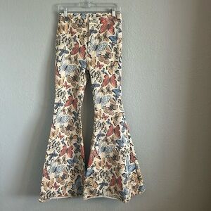 Free People Butterfly Detailed Bell Bottom Jeans